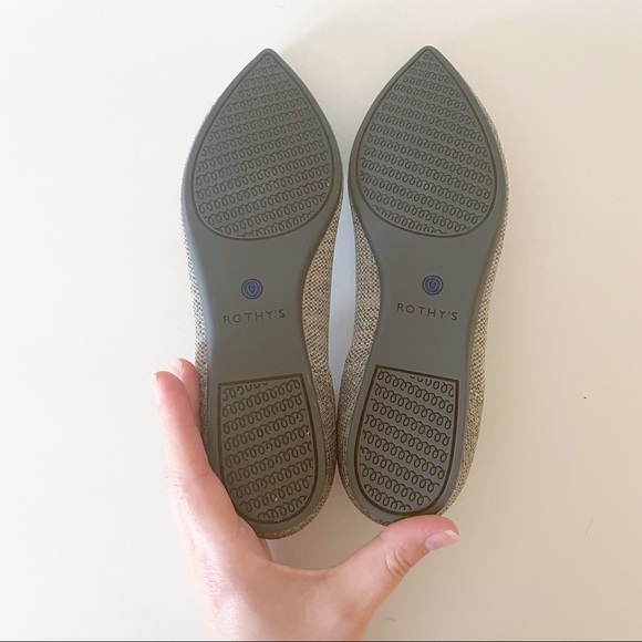 Rothy’s Heather Light Gray Taupe Point Flat 7 - Picture 7 of 8